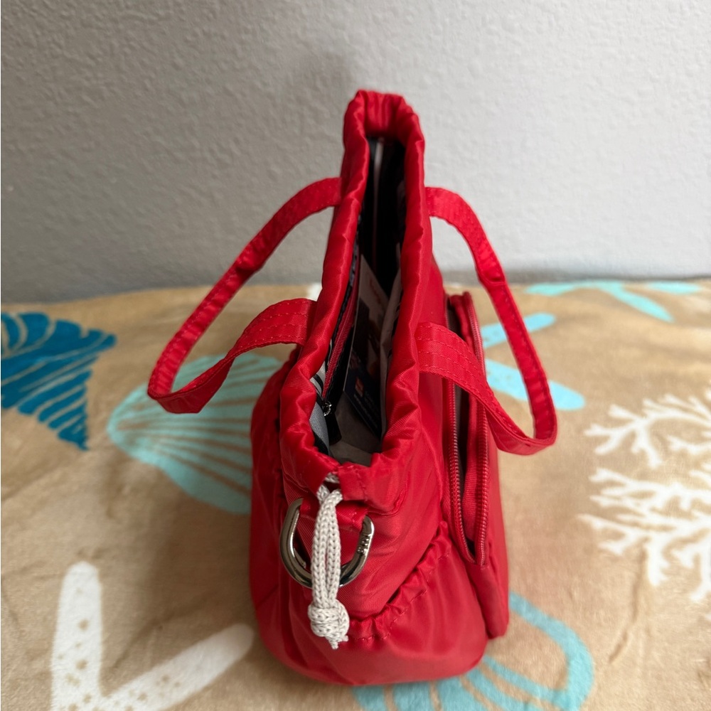 lug Ditty~Red~Drawstring Tote with multiple pockets~NEW without tags - Picture 4 of 7